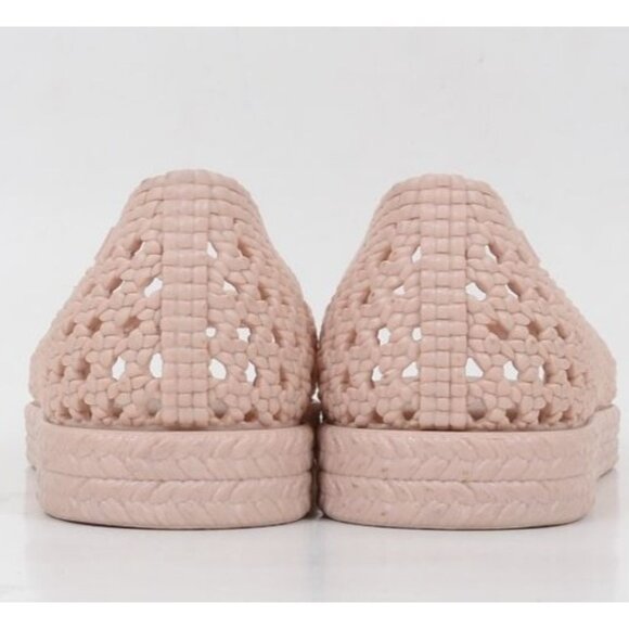 Melissa x Jason Wu Pink Woven Peep-Toe Flat Flatform Rubber Sandal Women's 9 - Picture 3 of 7